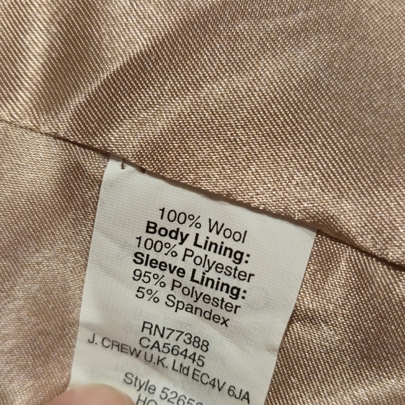 J. Crew 100% Wool Vibrant Pink Blazer with Gold Buttons - Picture 9 of 9